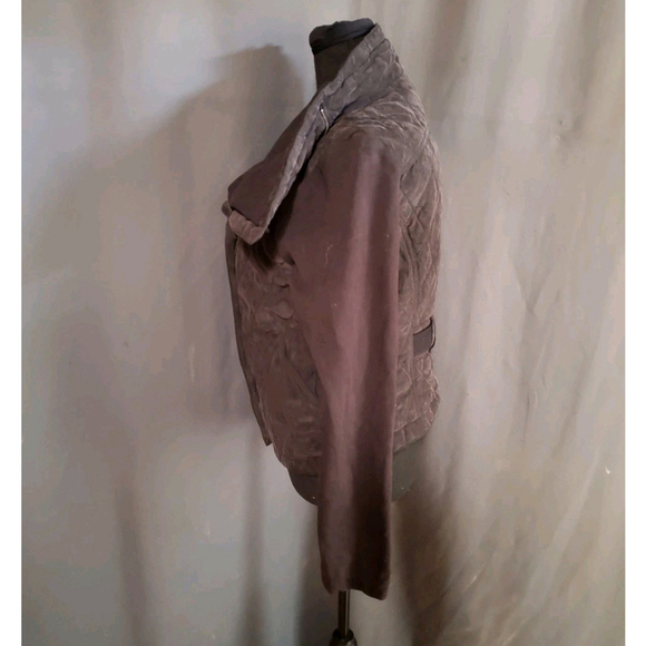 Anthropologie Marrakech Jacket Womens Quilted Moto Zip Size Medium Black - Picture 4 of 13